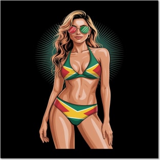 Guyanese Flag Bikini Women Souvenirs Guyana Posters and Art